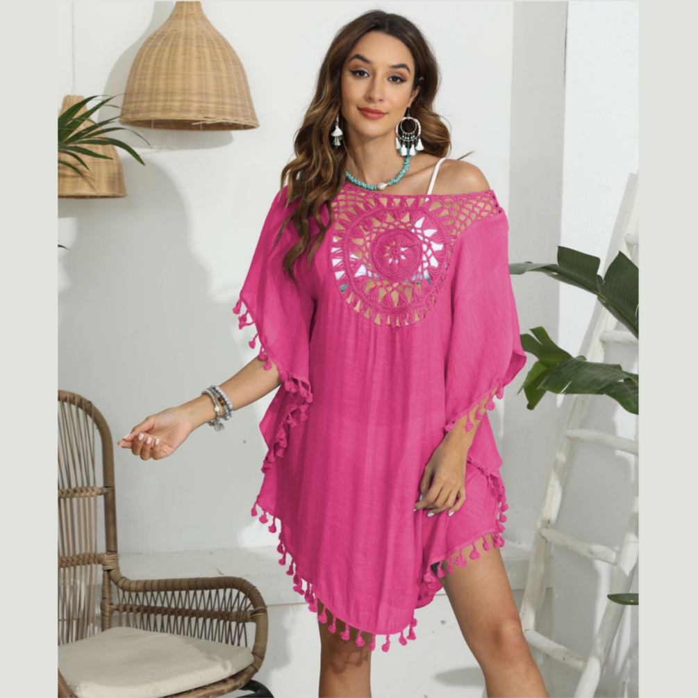 Женская Boho Beach Cover Up Повседневный летний купальник Кафтан